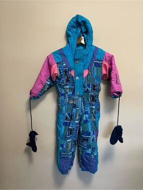 Sun Ice Vintage 80s 1 Piece Ski Suit Toddler Size 3